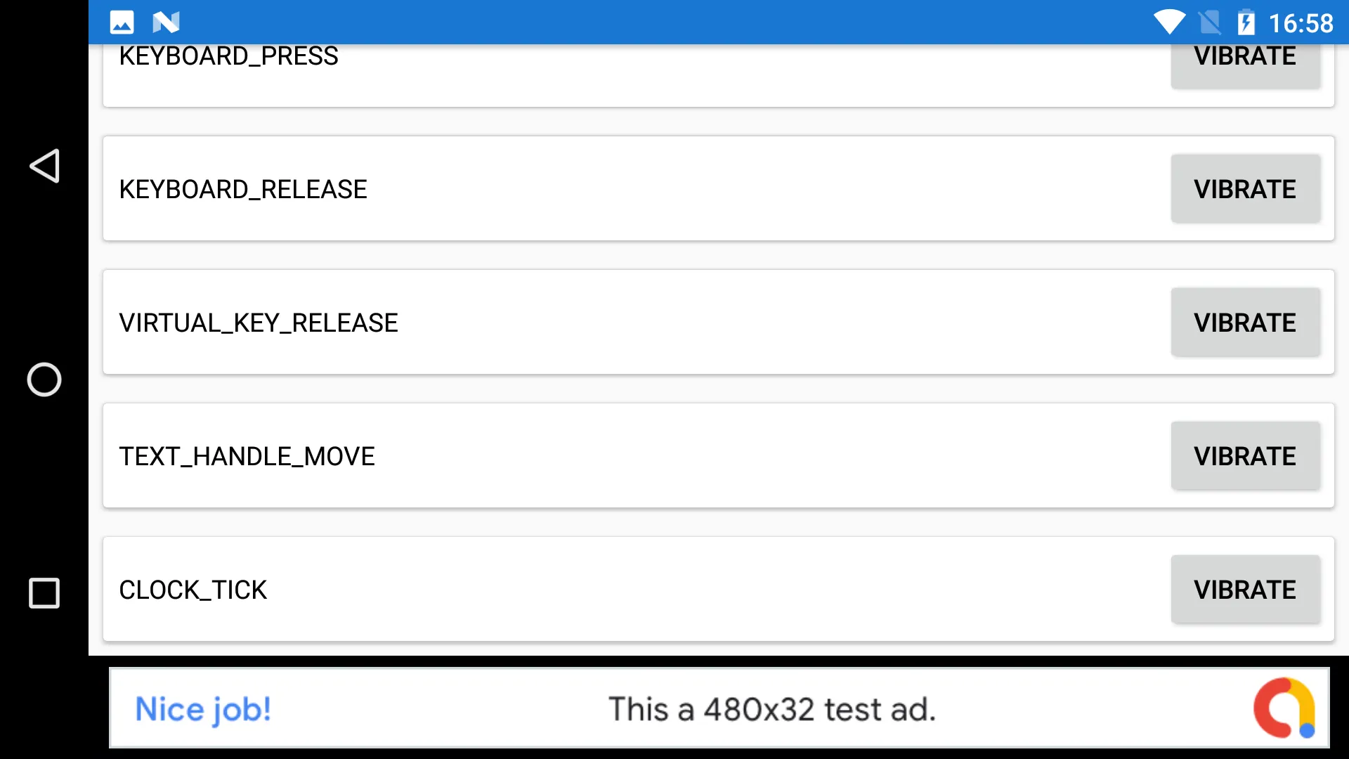 Haptic Feedback Checker | Indus Appstore | Screenshot