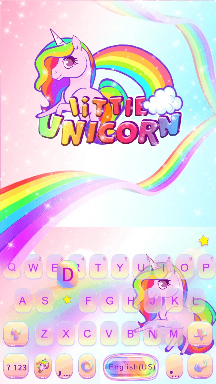 Keyboard - Colorful Unicorn Th | Indus Appstore | Screenshot