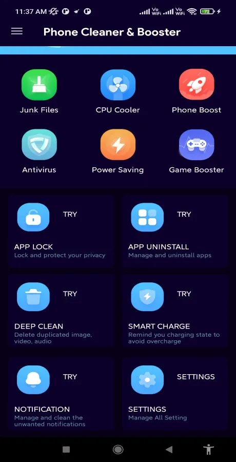 PhoneCleaner,Booster,Antivirus | Indus Appstore | Screenshot