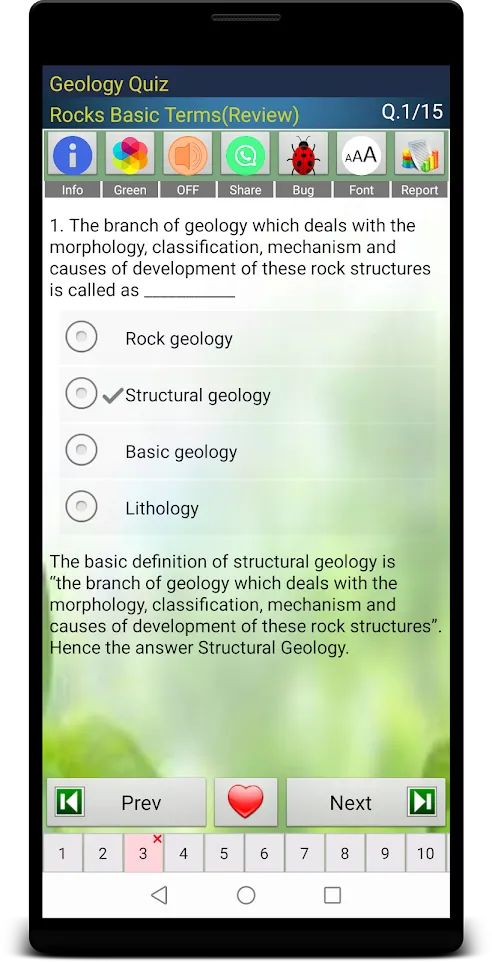 Geology Quiz | Indus Appstore | Screenshot