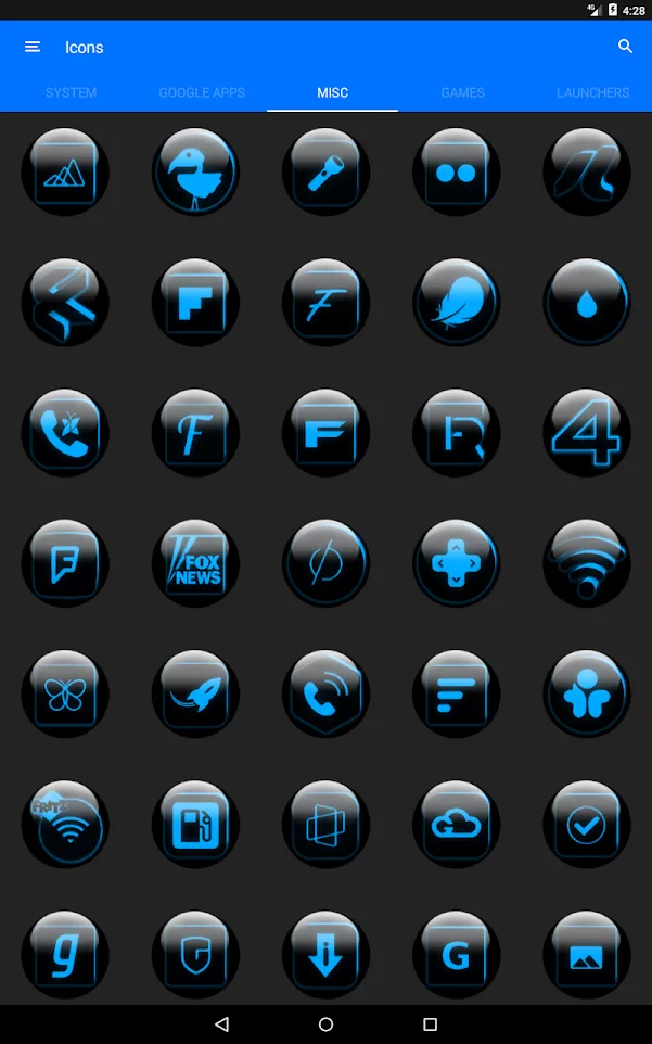 Blue Glass Orb Icon Pack | Indus Appstore | Screenshot