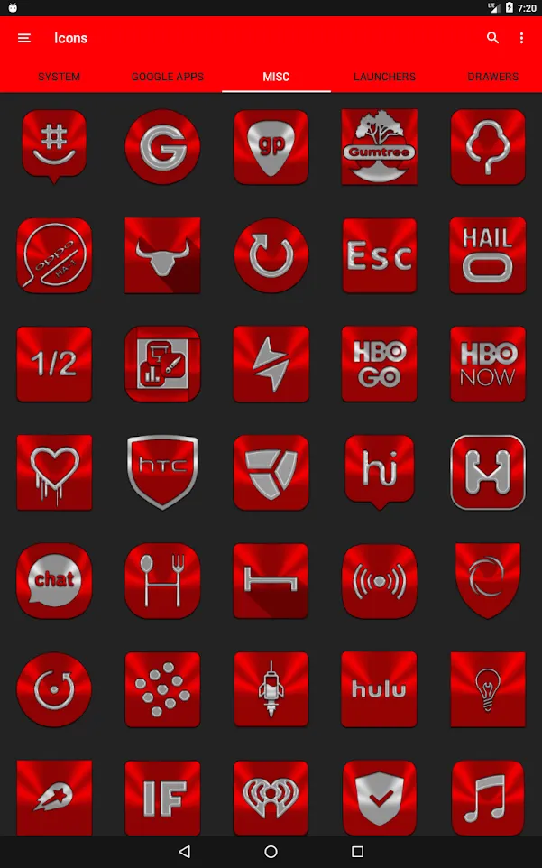 Red Icon Pack | Indus Appstore | Screenshot