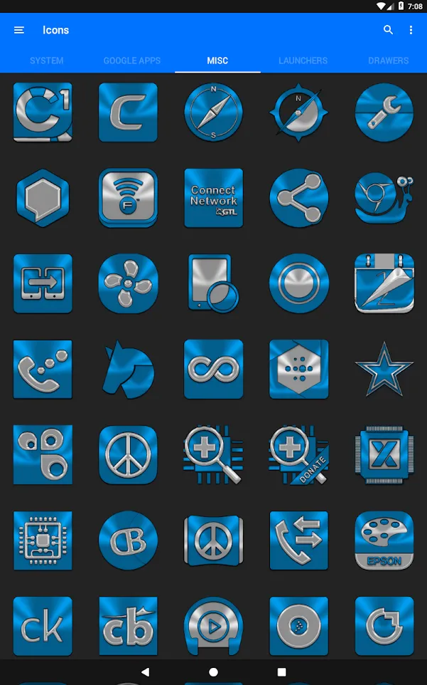 Light Blue Icon Pack | Indus Appstore | Screenshot