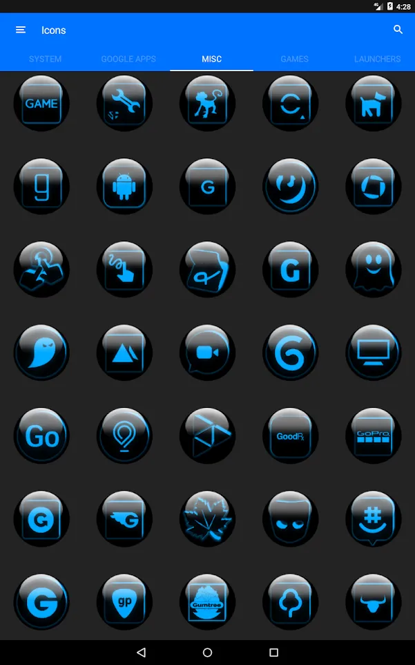 Blue Glass Orb Icon Pack | Indus Appstore | Screenshot