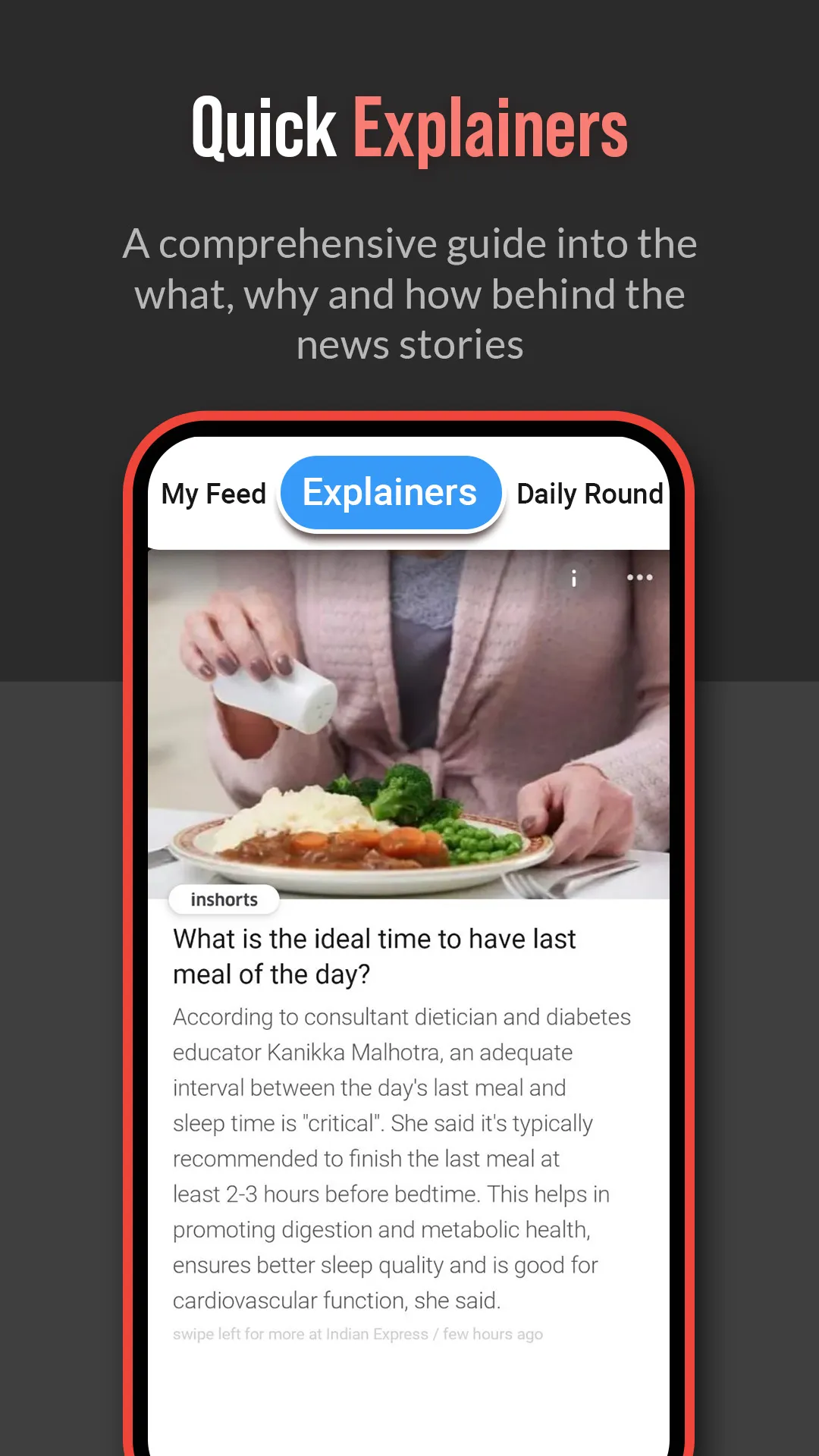 Inshorts - News in 60 words | Indus Appstore | Screenshot