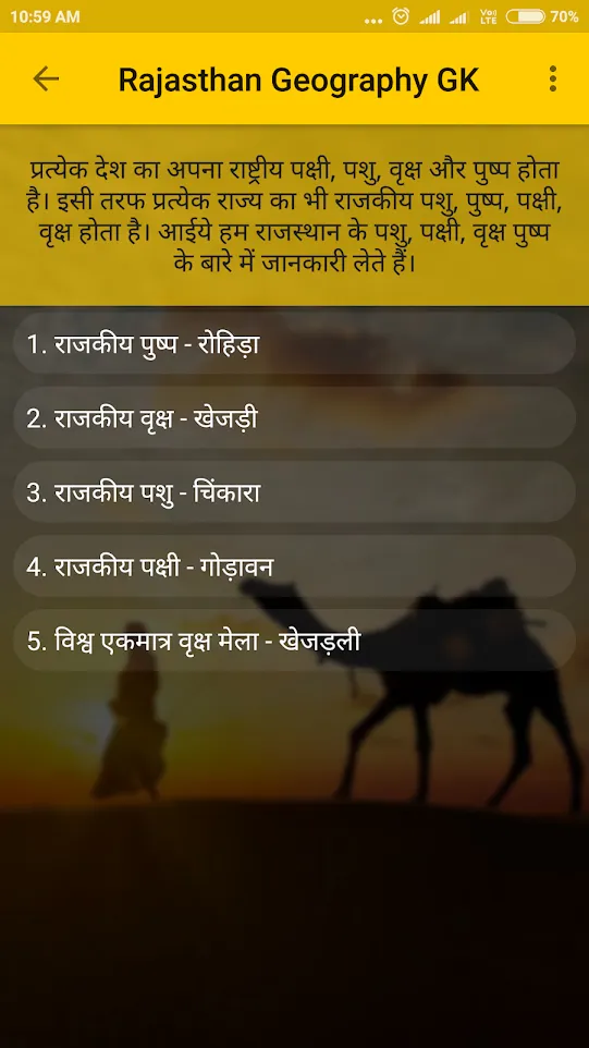 Rajasthan Geography GK | Indus Appstore | Screenshot