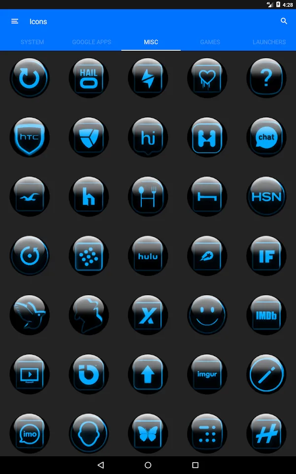 Blue Glass Orb Icon Pack | Indus Appstore | Screenshot