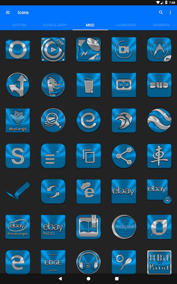 Light Blue Icon Pack | Indus Appstore | Screenshot