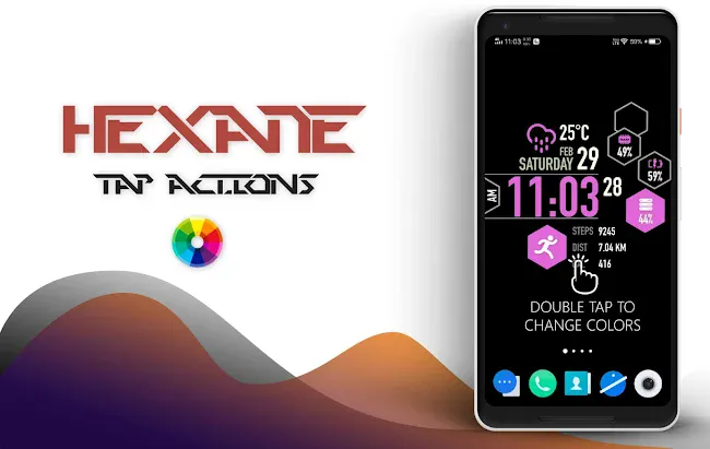 Hexane Digital Watch Face | Indus Appstore | Screenshot