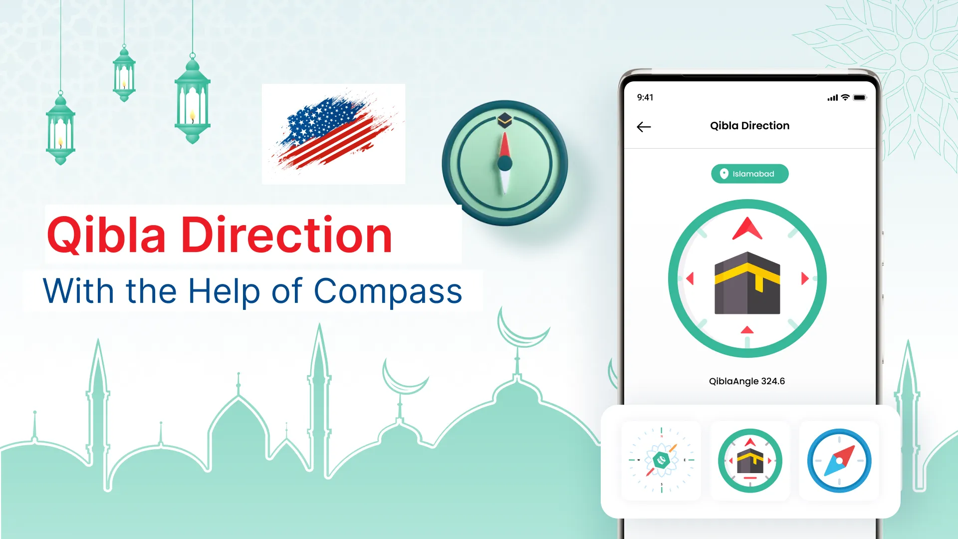 Qibla Finder & Qibla Direction | Indus Appstore | Screenshot