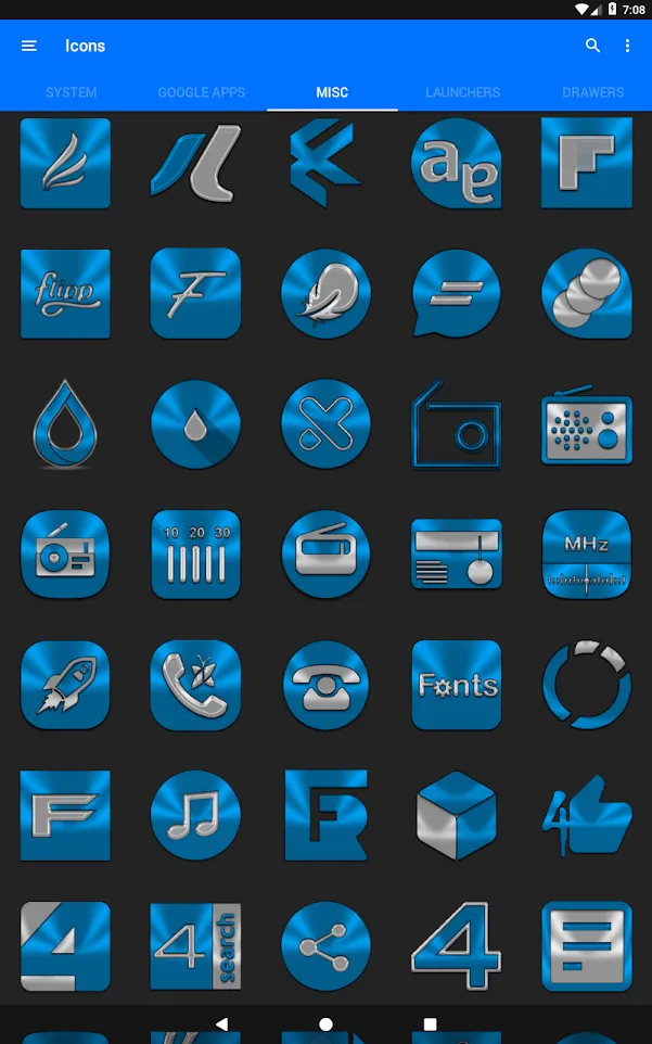 Light Blue Icon Pack | Indus Appstore | Screenshot