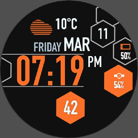 Hexane Digital Watch Face | Indus Appstore | Screenshot