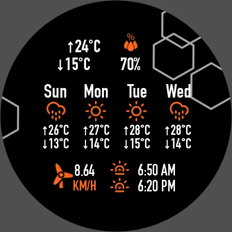 Hexane Digital Watch Face | Indus Appstore | Screenshot