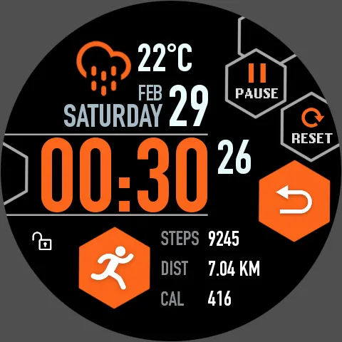 Hexane Digital Watch Face | Indus Appstore | Screenshot