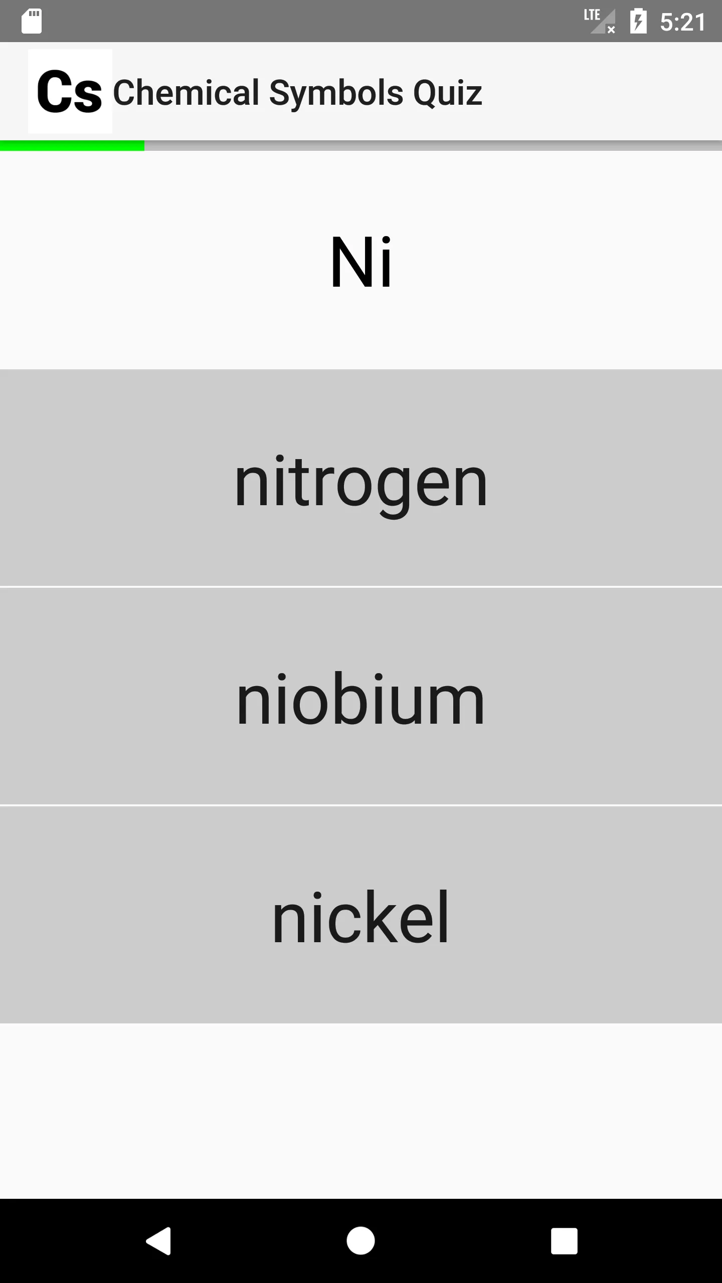 Chemical Symbols Quiz | Indus Appstore | Screenshot