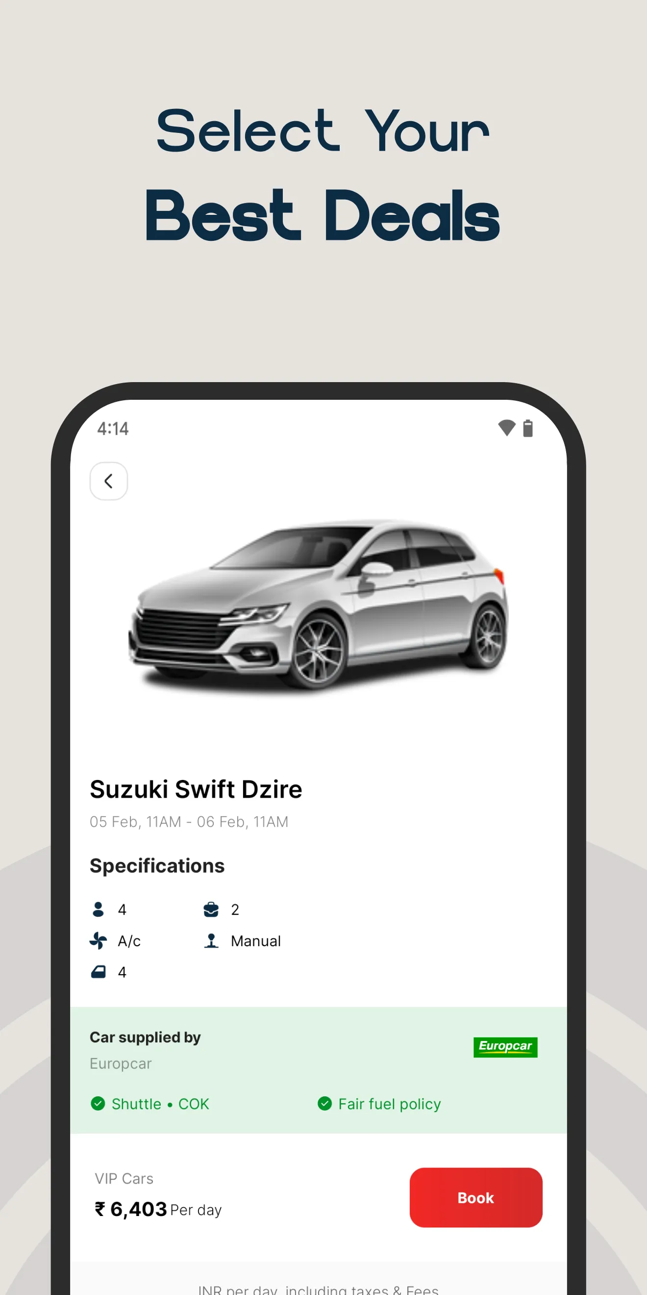 Car Rental Near Me | Indus Appstore | Screenshot