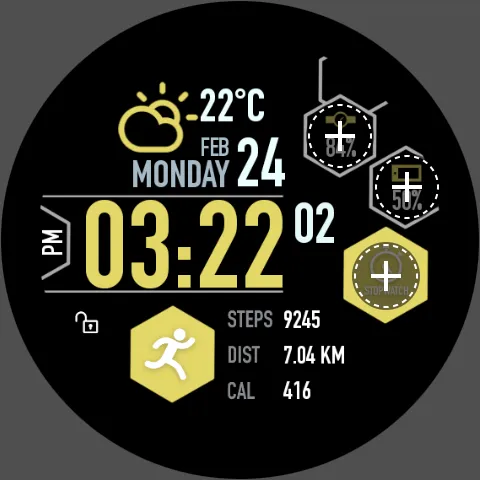 Hexane Digital Watch Face | Indus Appstore | Screenshot