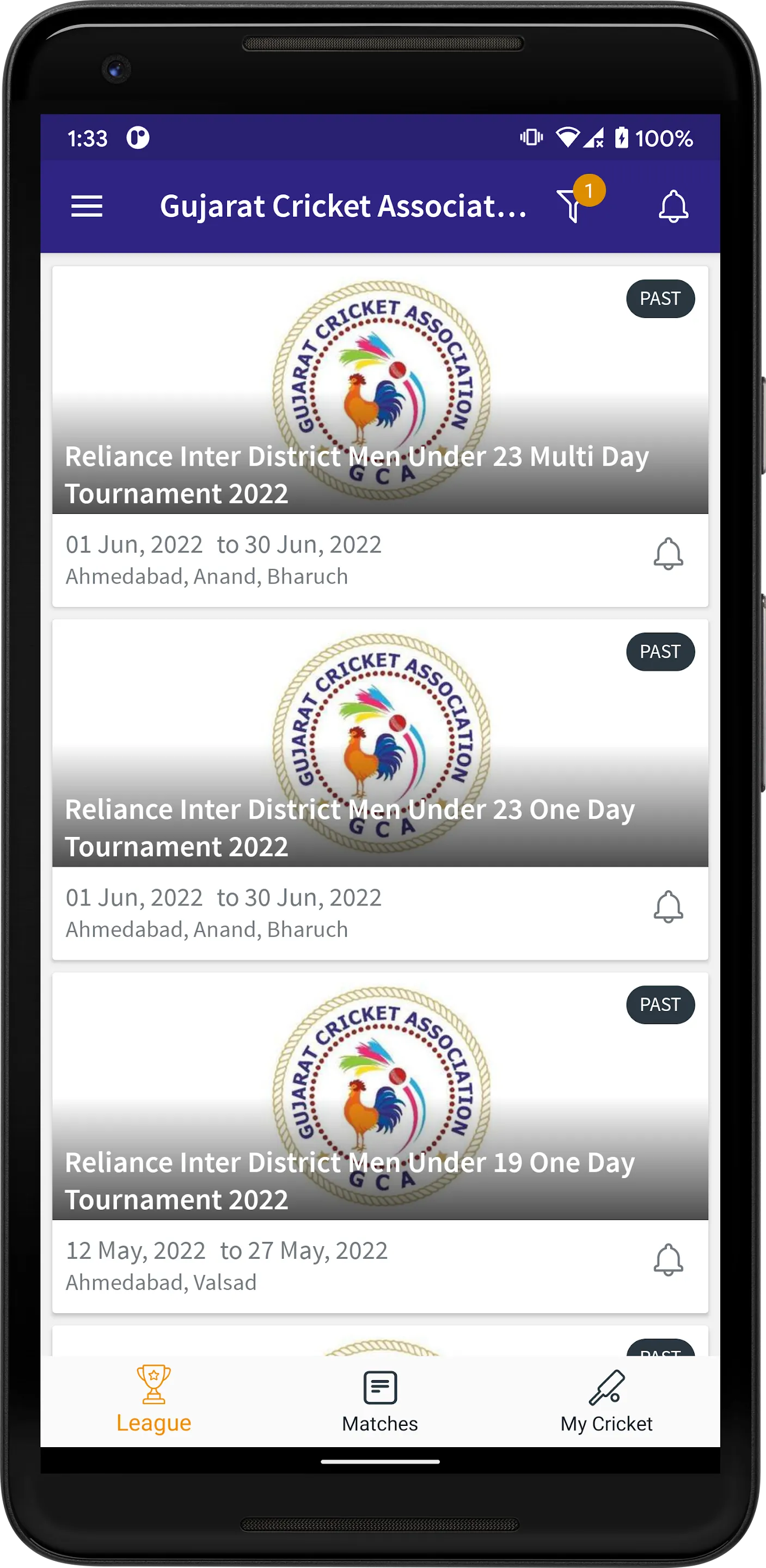 Gujarat Cricket Association | Indus Appstore | Screenshot