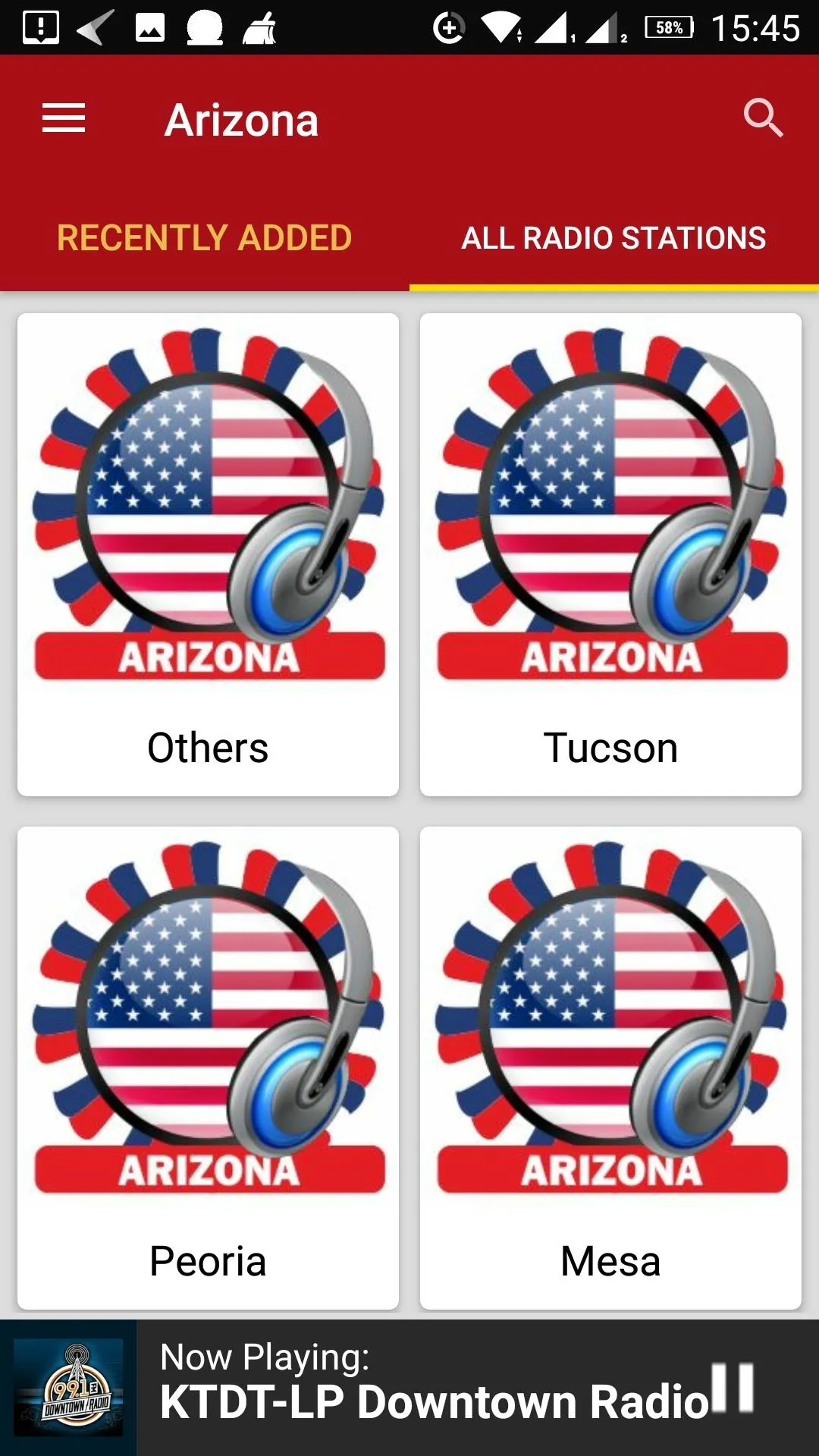 Arizona Radio Stations - USA | Indus Appstore | Screenshot