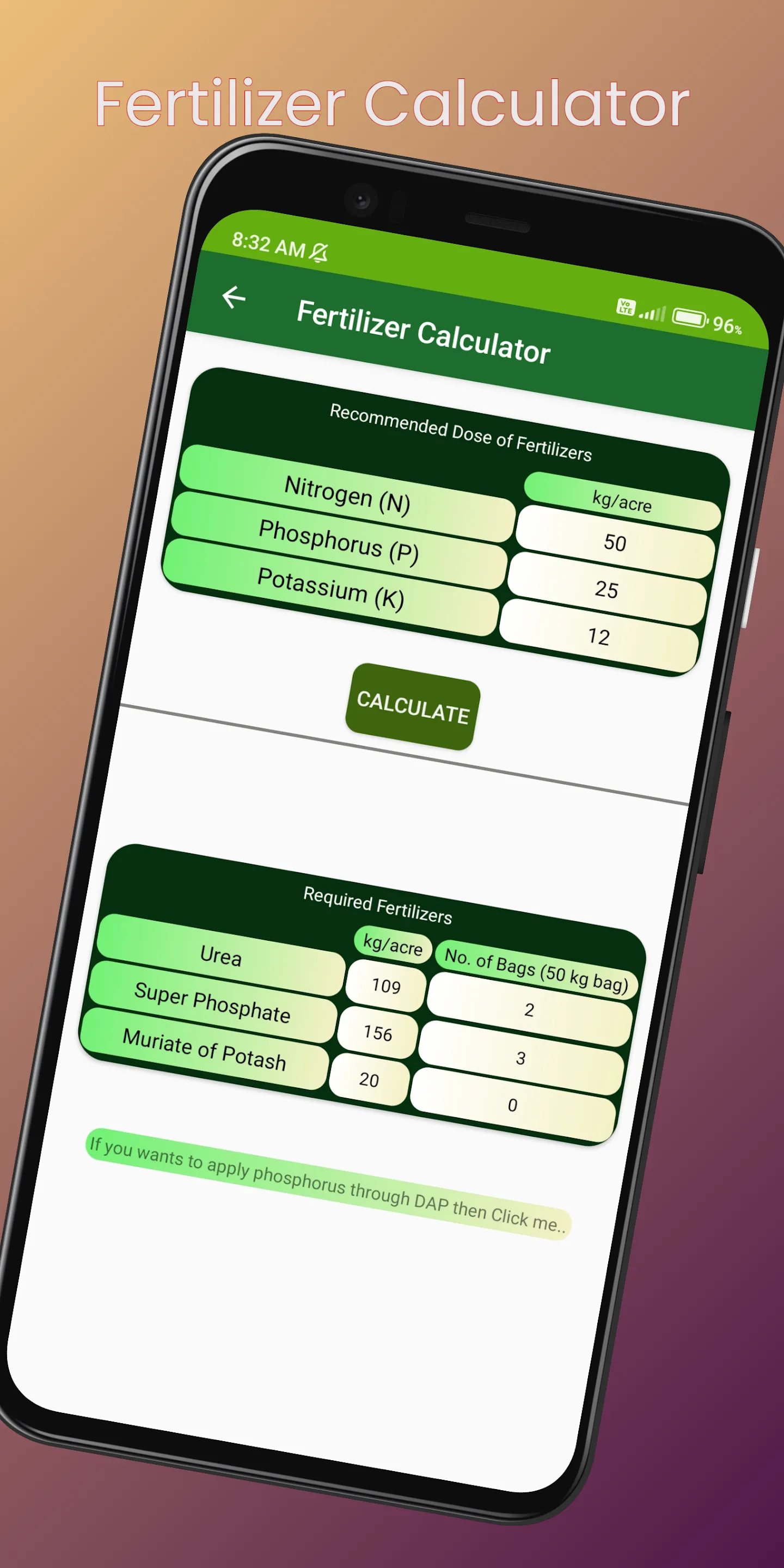 Fertilizers Calculator & MC | Indus Appstore | Screenshot