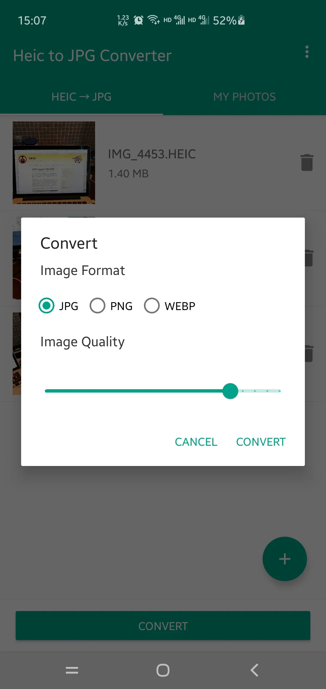 Heic to JPG/PNG/WEBP Converter | Indus Appstore | Screenshot