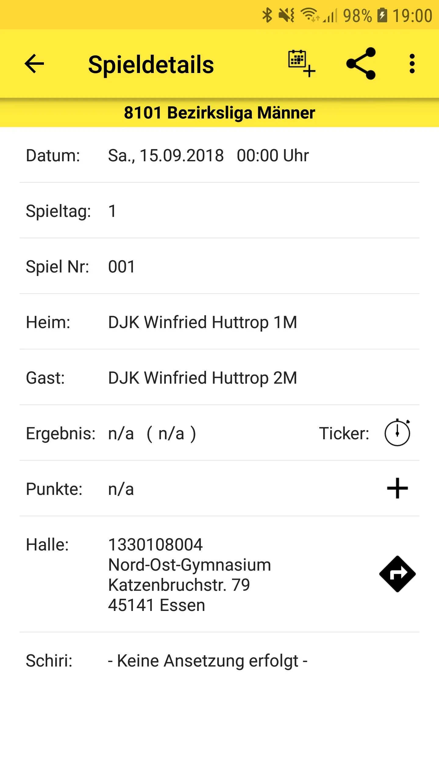 DJK Winfried Huttrop Handball | Indus Appstore | Screenshot