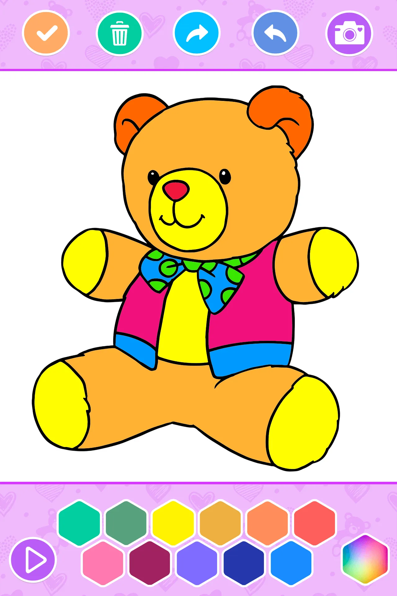 Teddy Bear Coloring Book | Indus Appstore | Screenshot