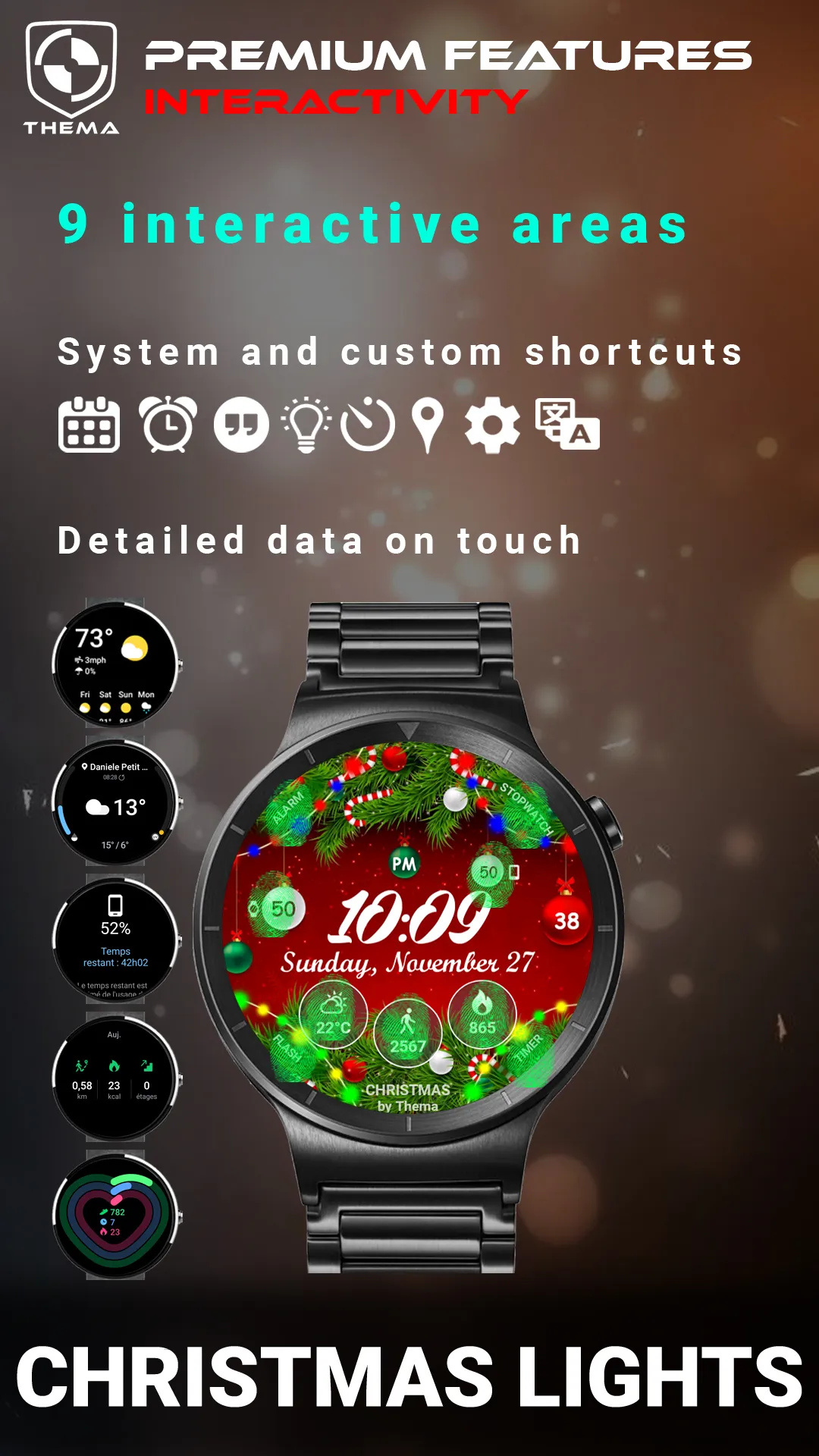 Christmas Lights Watch Face | Indus Appstore | Screenshot