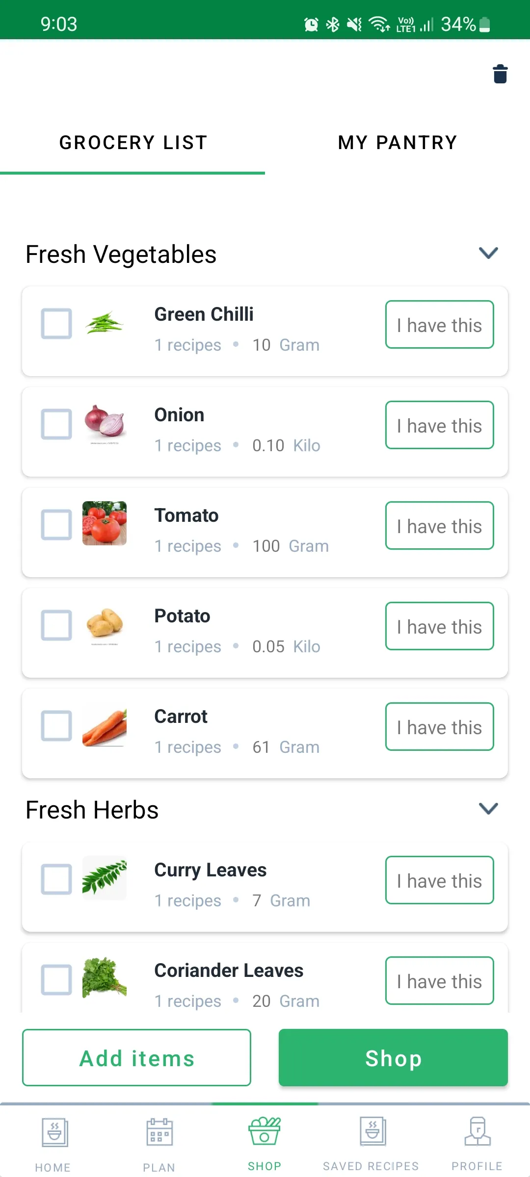 BB Meal Planner | Indus Appstore | Screenshot