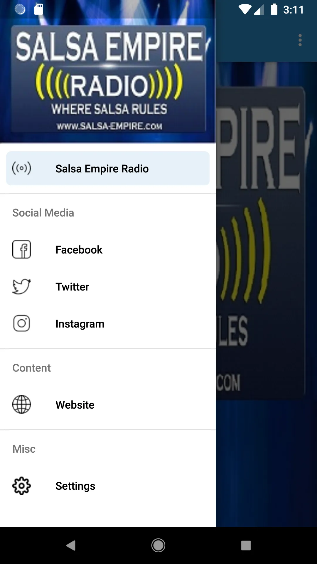 Salsa Empire Radio where salsa | Indus Appstore | Screenshot