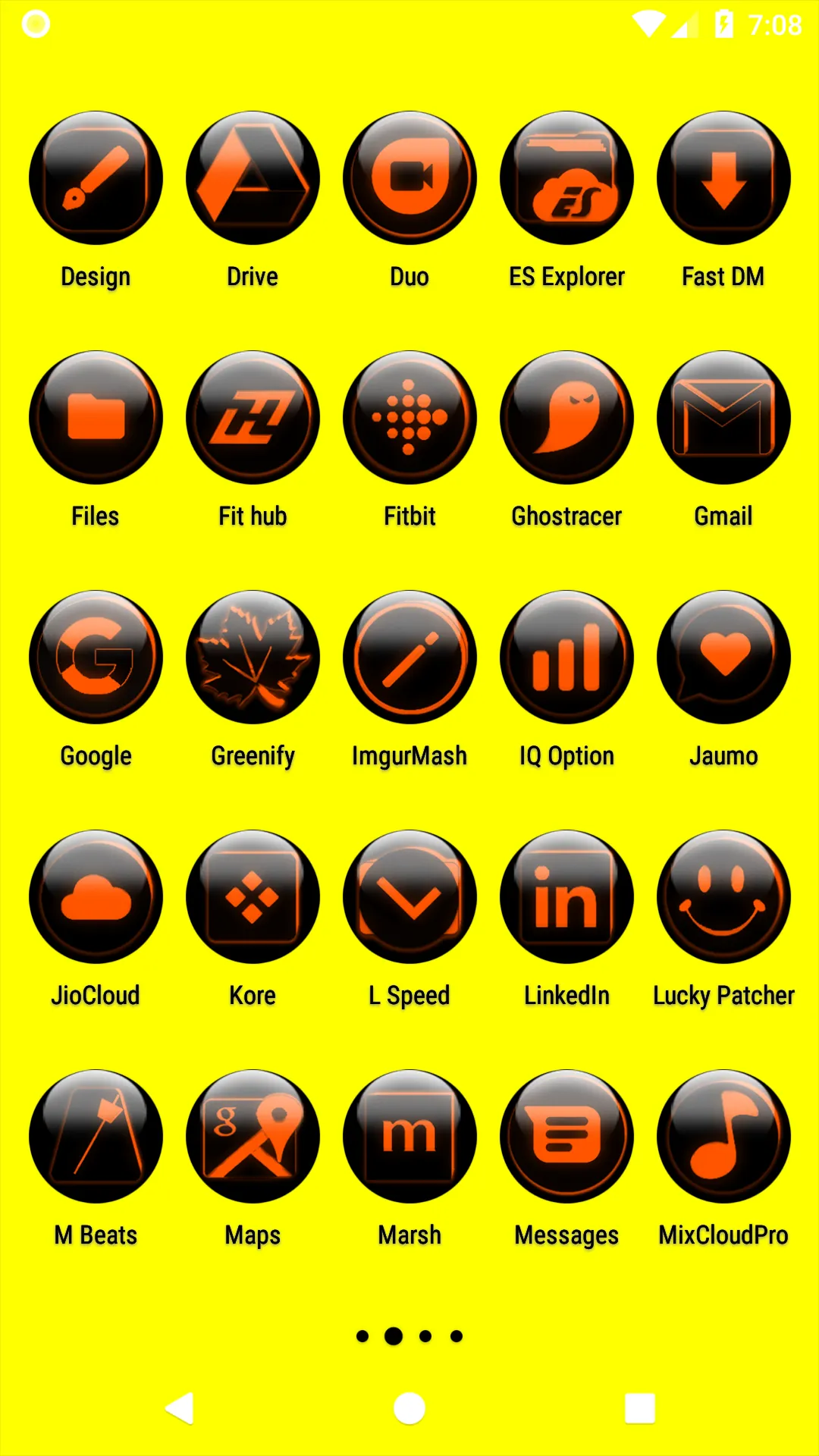 Orange Glass Orb Icon Pack | Indus Appstore | Screenshot