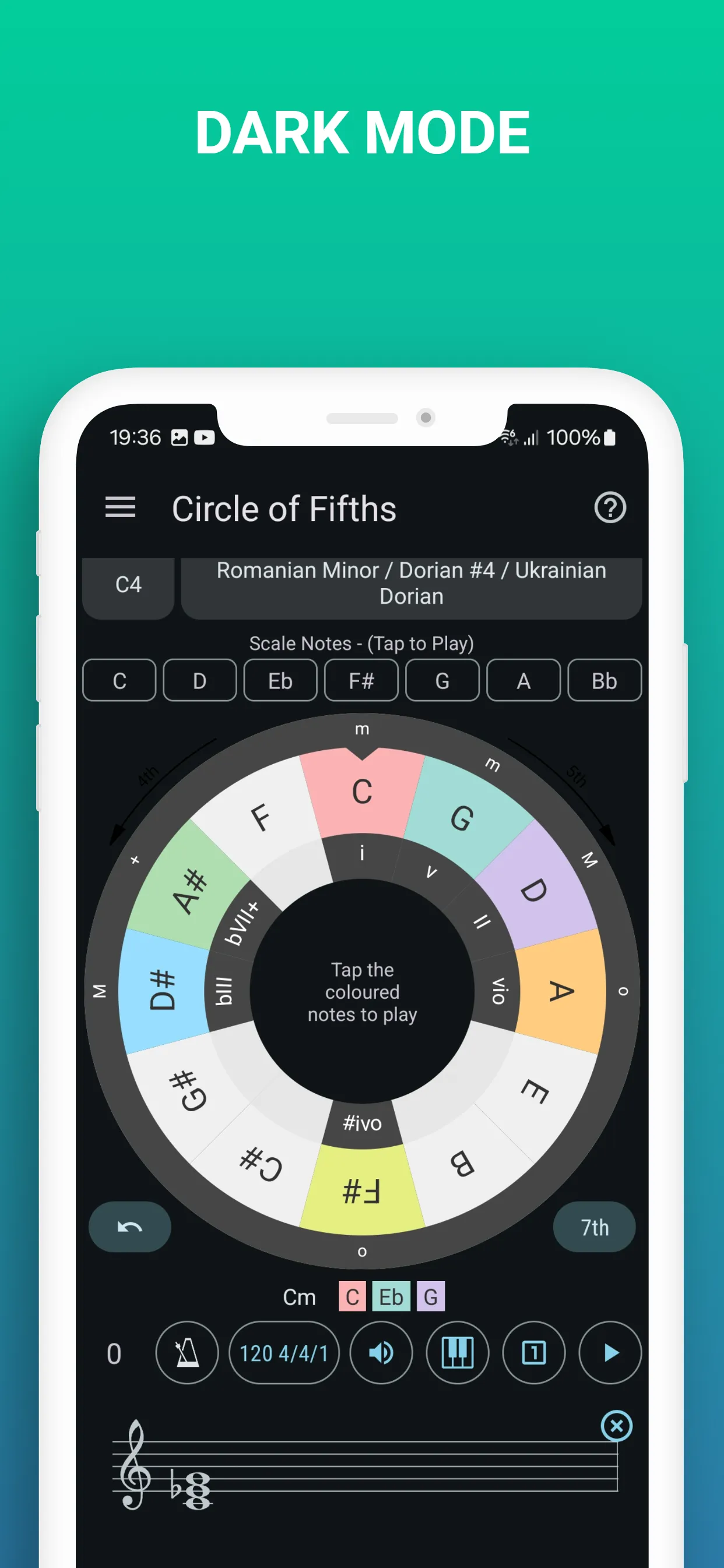 Circle of Fifths of 100+Scales | Indus Appstore | Screenshot