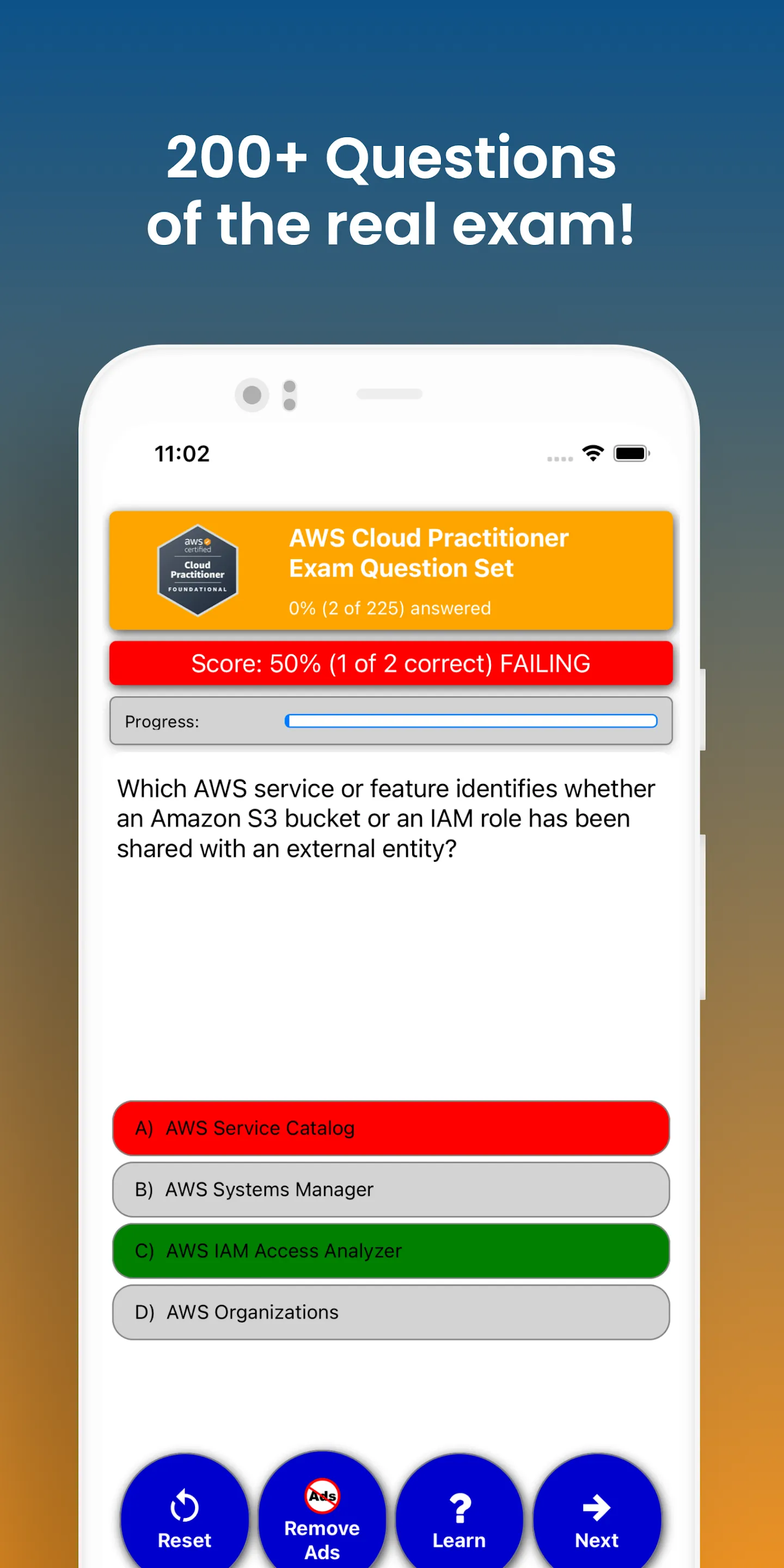 AWS Cloud Practitioner Test | Indus Appstore | Screenshot