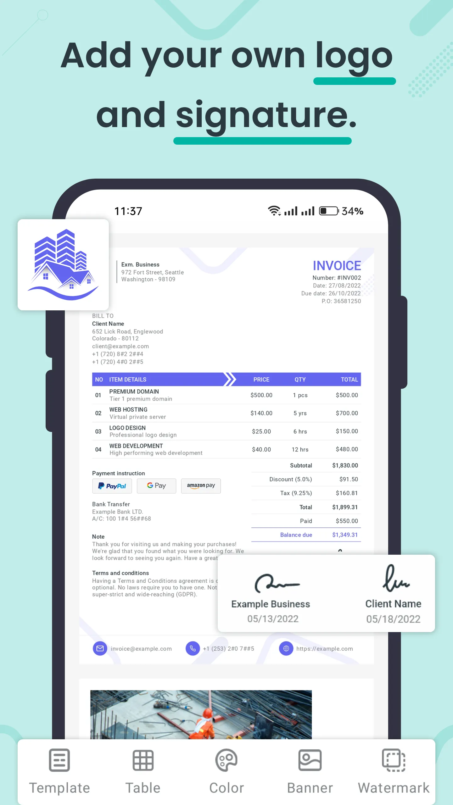 Invoice Maker: Easy & Reliable | Indus Appstore | Screenshot