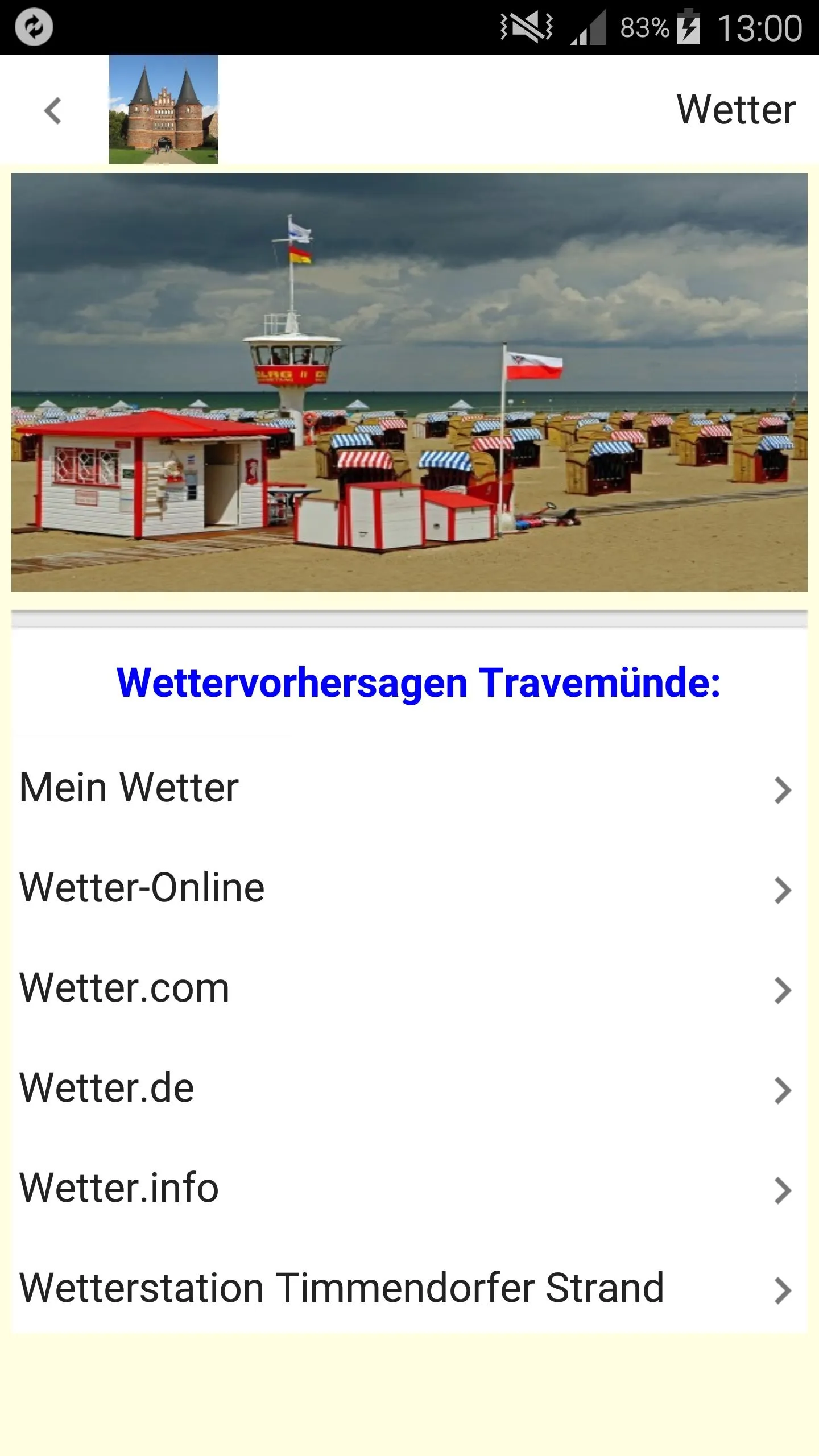 Travemünde + Lübeck UrlaubsApp | Indus Appstore | Screenshot