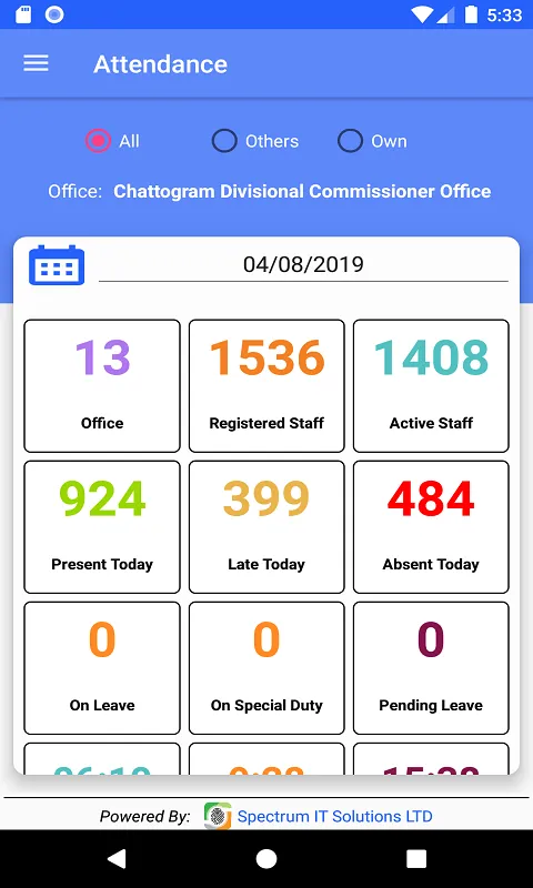 Central Biometric Attendance M | Indus Appstore | Screenshot