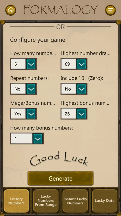 Formalogy Lucky Numbers & Days | Indus Appstore | Screenshot