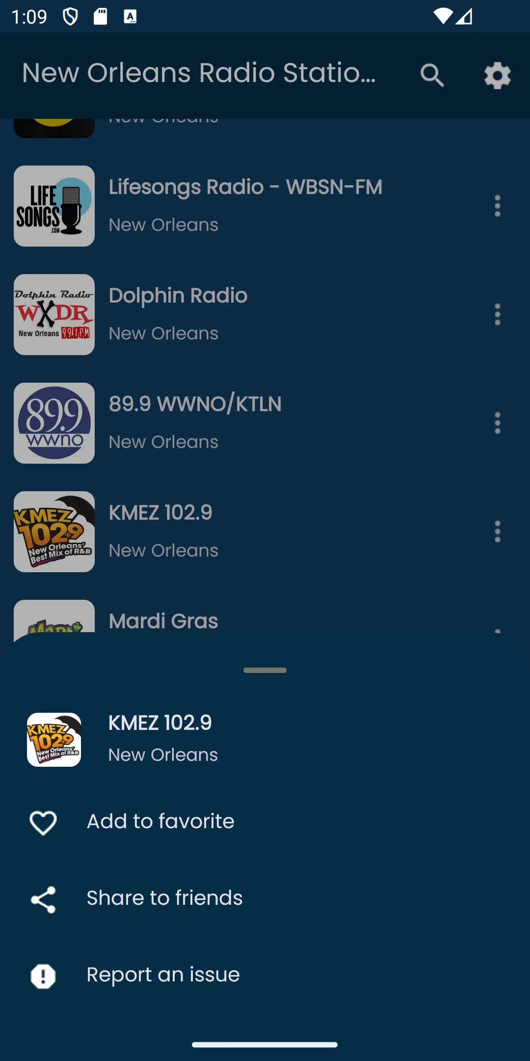 Radios from New Orleans | Indus Appstore | Screenshot