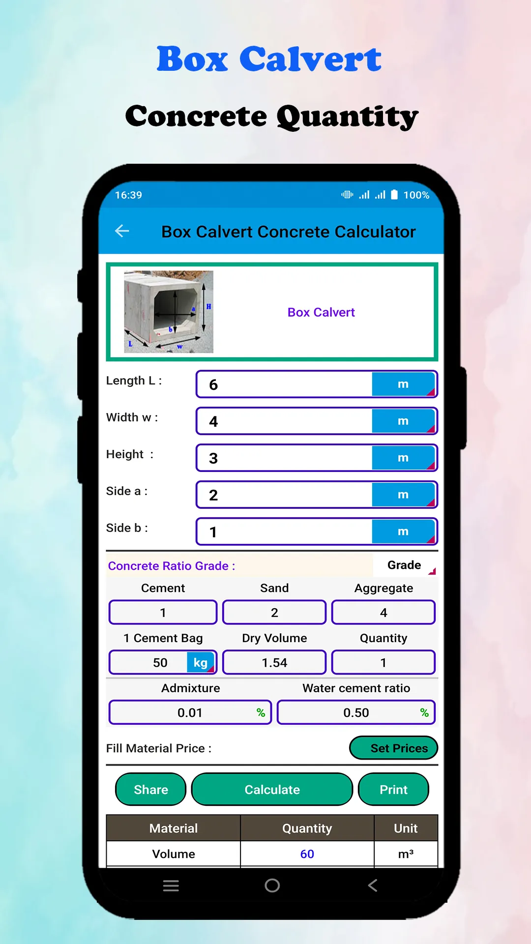 Concrete Calculator | Indus Appstore | Screenshot