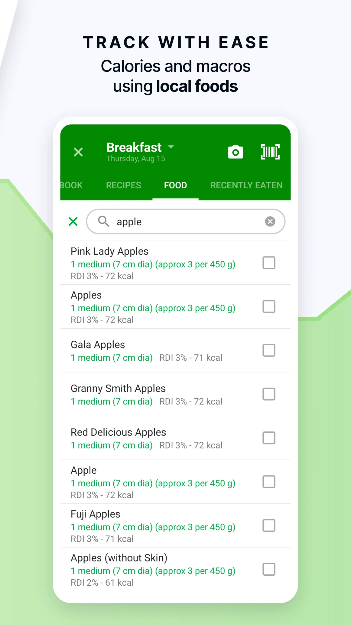 Calorie Counter by fatsecret | Indus Appstore | Screenshot