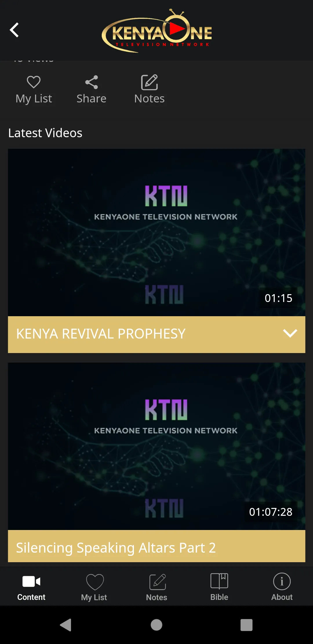 Kenyaone Television | Indus Appstore | Screenshot