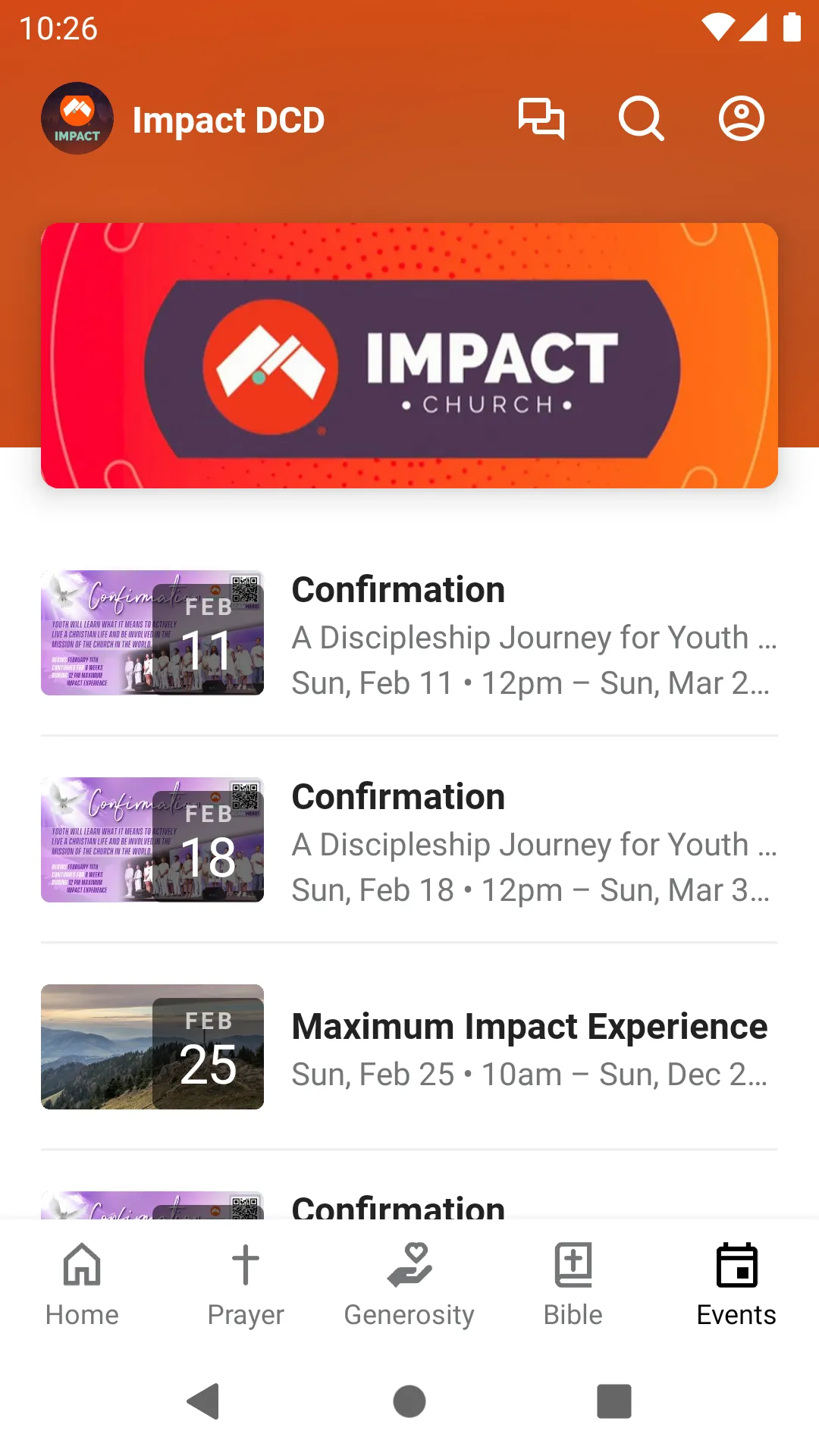 Impact Church App | Indus Appstore | Screenshot