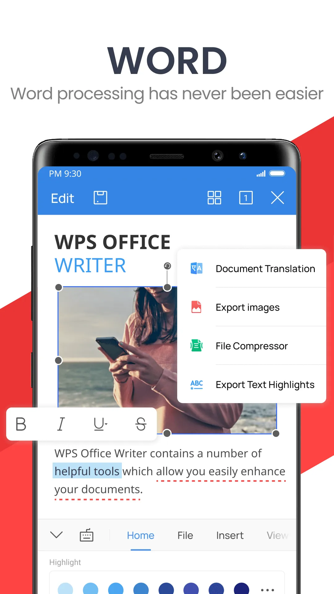 WPS Office-PDF,Word,Sheet,PPT | Indus Appstore | Screenshot