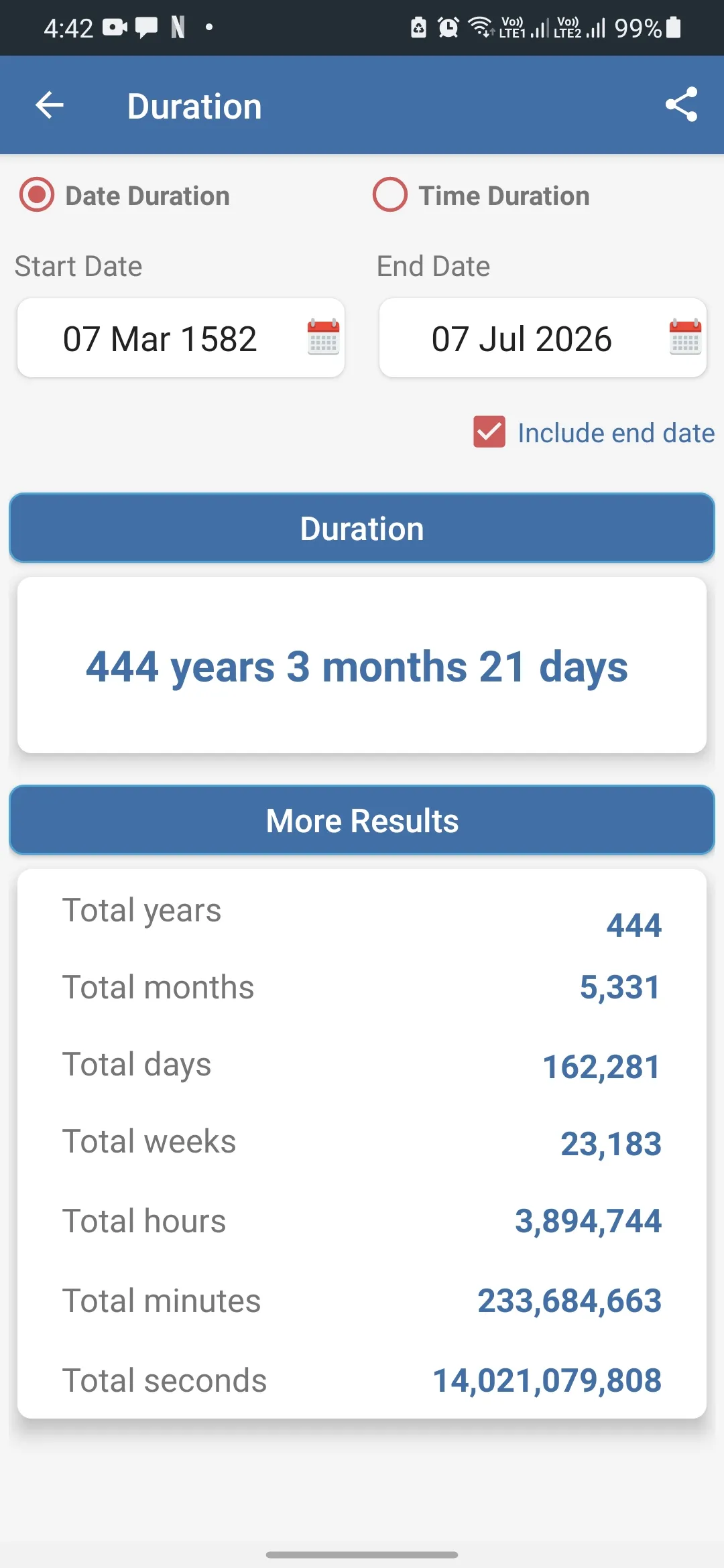 Date Calculator - Time & Age | Indus Appstore | Screenshot