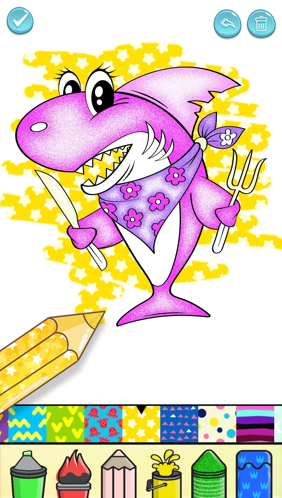 Baby Shark Glitter Coloring | Indus Appstore | Screenshot