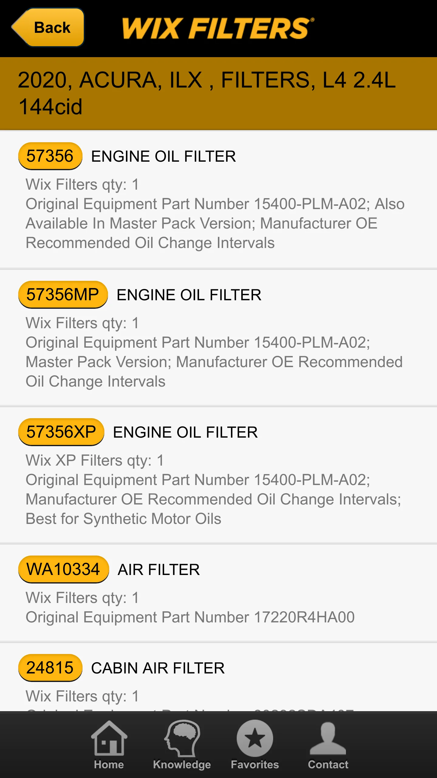 Wix Filters Mobile Catalog | Indus Appstore | Screenshot