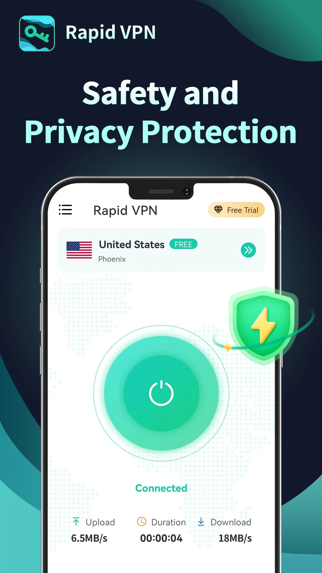 Rapid VPN - Safe Secure Proxy | Indus Appstore | Screenshot