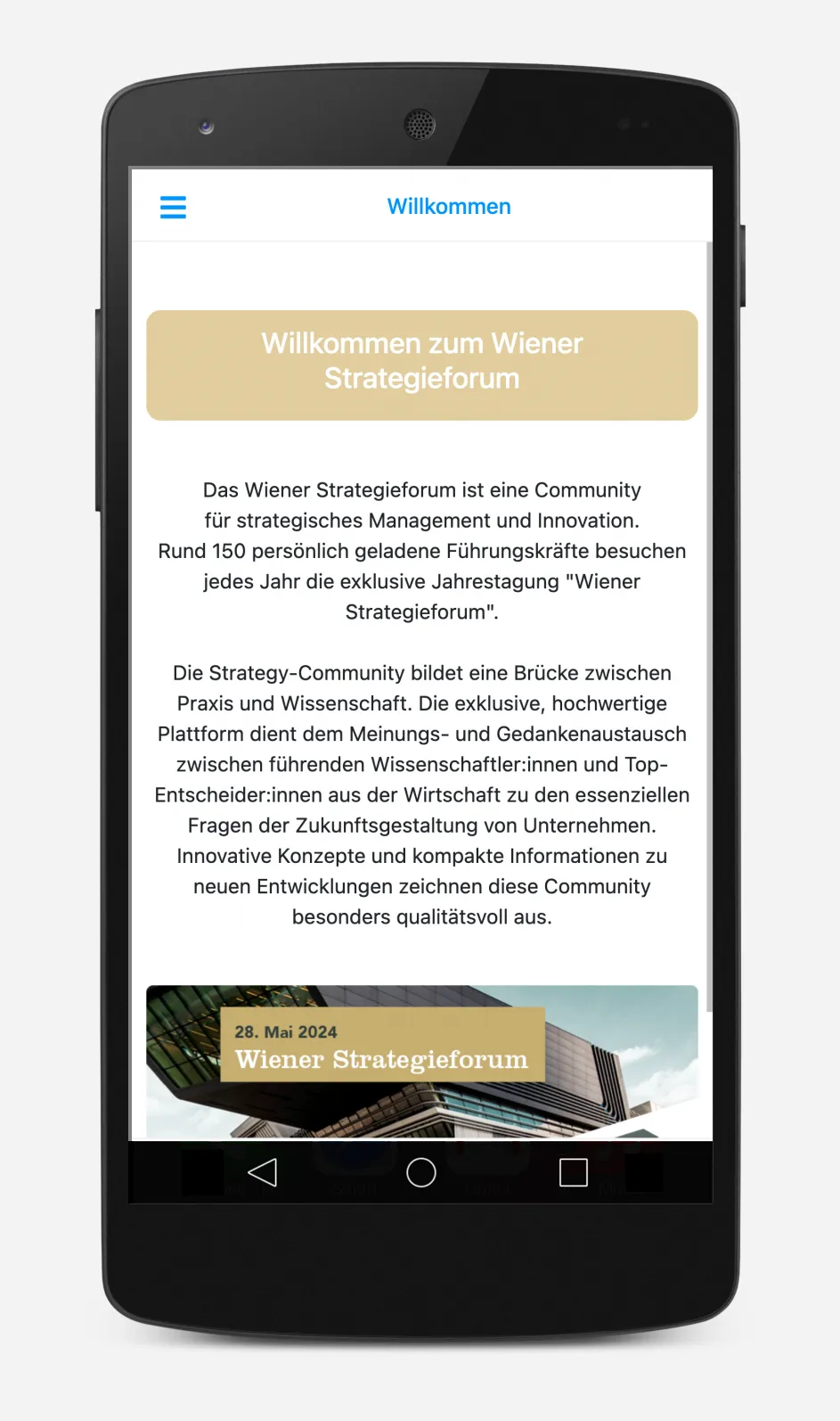 Wiener Strategieforum | Indus Appstore | Screenshot