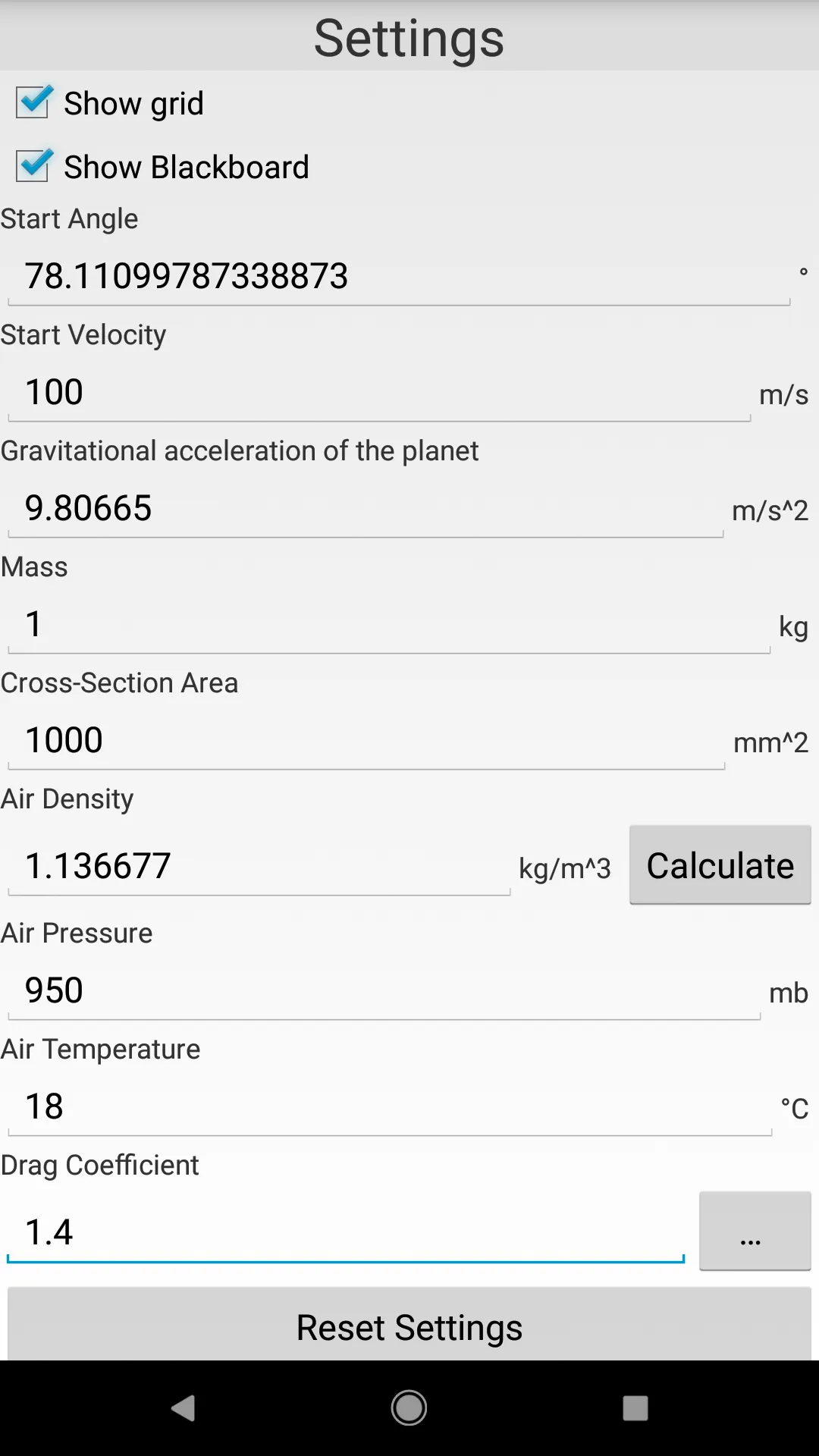 Projectile Motion Simulation w | Indus Appstore | Screenshot