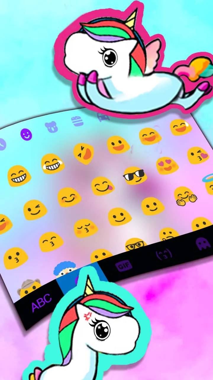 Colorful Unicorn Keyboard Them | Indus Appstore | Screenshot